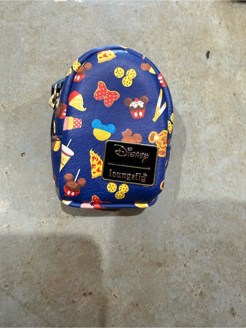 Loungefly Kids' Navy Snack Print Mini Backpack Coin Purse